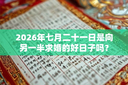 2026年七月二十一日是向另一半求婚的好日子吗？