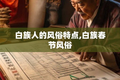 白族人的风俗特点,白族春节风俗