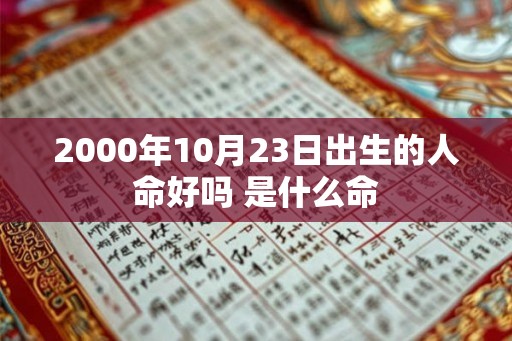 2000年10月23日出生的人命好吗 是什么命