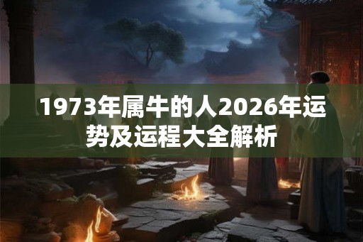1973年属牛的人2026年运势及运程大全解析