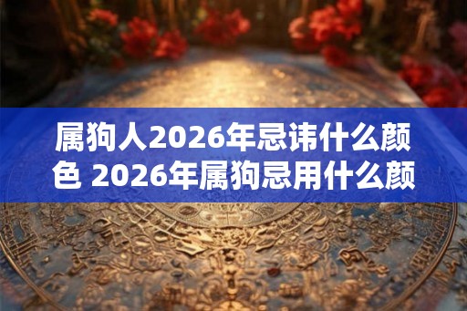 属狗人2026年忌讳什么颜色 2026年属狗忌用什么颜色
