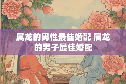 属龙的男性最佳婚配 属龙的男子最佳婚配 属龙的男性最佳婚配 属龙的男子最佳婚配