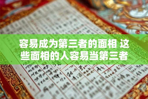 容易成为第三者的面相 这些面相的人容易当第三者