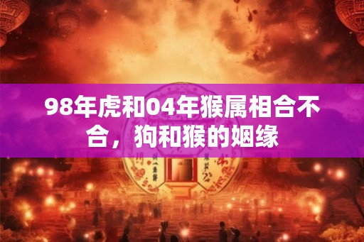98年虎和04年猴属相合不合，狗和猴的姻缘