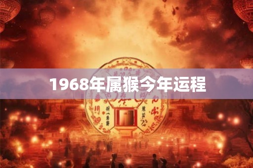 1968年属猴今年运程