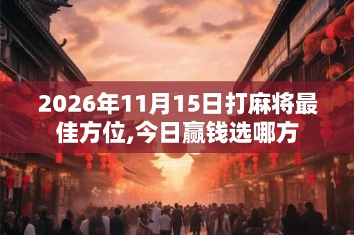 2026年11月15日打麻将最佳方位,今日赢钱选哪方 2026年11月15日打麻将最佳方位,今日赢钱选哪方