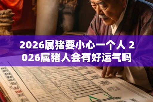 2026属猪要小心一个人 2026属猪人会有好运气吗