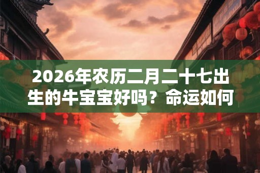 2026年农历二月二十七出生的牛宝宝好吗？命运如何？