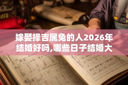 嫁娶择吉属兔的人2026年结婚好吗,哪些日子结婚大吉