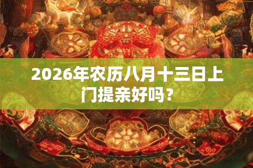 2026年农历八月十三日上门提亲好吗？