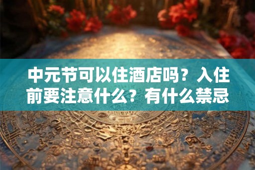 中元节可以住酒店吗？入住前要注意什么？有什么禁忌？