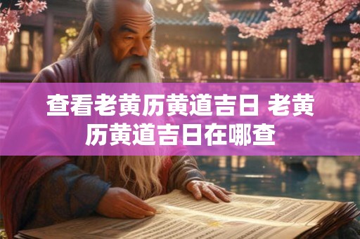 查看老黄历黄道吉日 老黄历黄道吉日在哪查 查看老黄历黄道吉日 老黄历黄道吉日在哪查