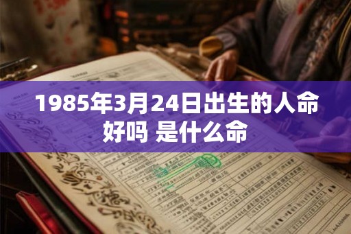 1985年3月24日出生的人命好吗 是什么命