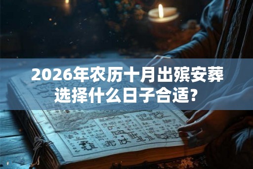 2026年农历十月出殡安葬选择什么日子合适？