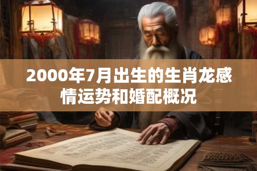 2000年7月出生的生肖龙感情运势和婚配概况