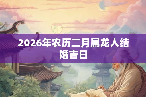 2026年农历二月属龙人结婚吉日