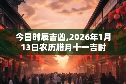 今日时辰吉凶,2026年1月13日农历腊月十一吉时