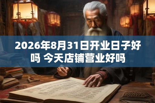 2026年8月31日开业日子好吗 今天店铺营业好吗