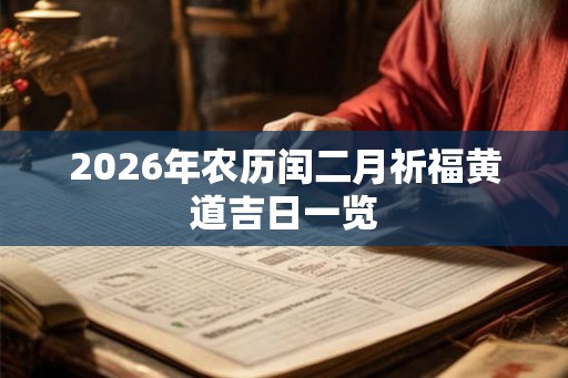 2026年农历闰二月祈福黄道吉日一览
