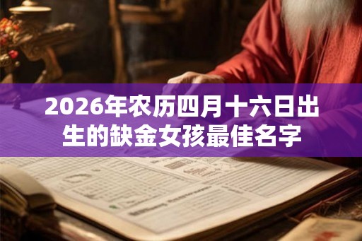 2026年农历四月十六日出生的缺金女孩最佳名字
