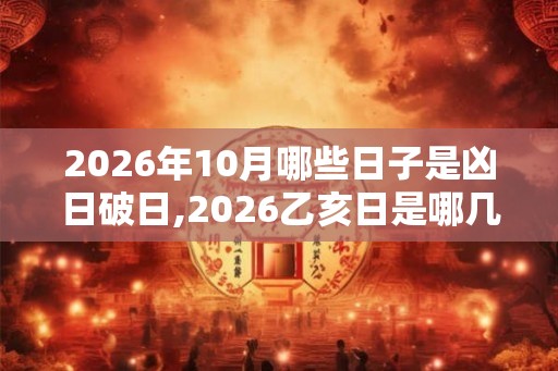2026年10月哪些日子是凶日破日,2026乙亥日是哪几天
