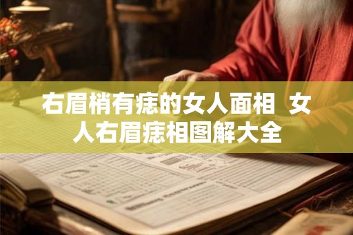 右眉梢有痣的女人面相  女人右眉痣相图解大全