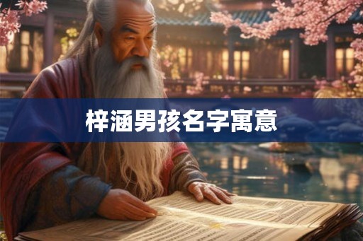 梓涵男孩名字寓意