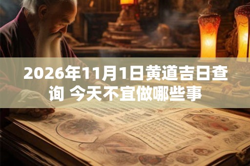 2026年11月1日黄道吉日查询 今天不宜做哪些事