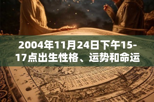 2004年11月24日下午15-17点出生性格、运势和命运