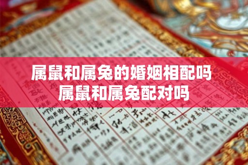 属鼠和属兔的婚姻相配吗 属鼠和属兔配对吗 属鼠和属兔的婚姻相配吗 属鼠和属兔配对吗