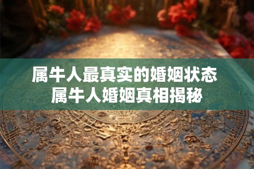 属牛人最真实的婚姻状态 属牛人婚姻真相揭秘
