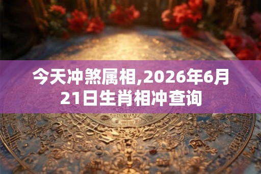 今天冲煞属相,2026年6月21日生肖相冲查询
