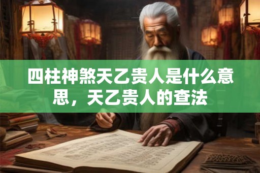 四柱神煞天乙贵人是什么意思,天乙贵人的查法 四柱神煞天乙贵人是什么意思,天乙贵人的查法