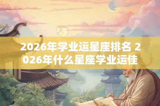 2026年学业运星座排名 2026年什么星座学业运佳