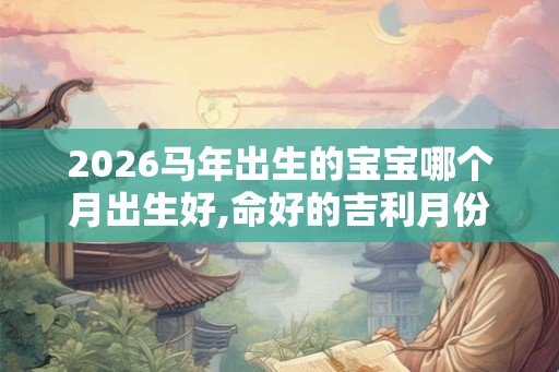 2026马年出生的宝宝哪个月出生好,命好的吉利月份