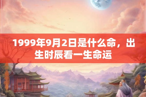1999年9月2日是什么命，出生时辰看一生命运