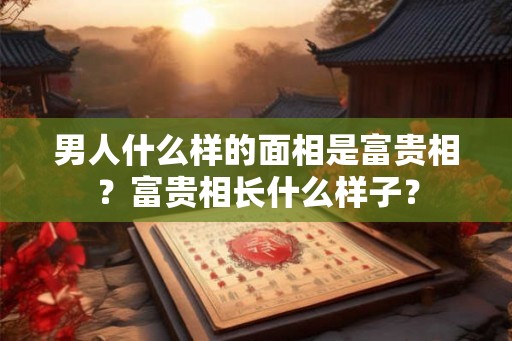 男人什么样的面相是富贵相？富贵相长什么样子？