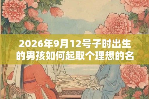 2026年9月12号子时出生的男孩如何起取个理想的名字