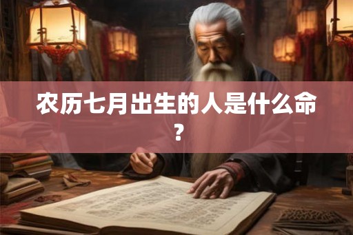 农历七月出生的人是什么命？