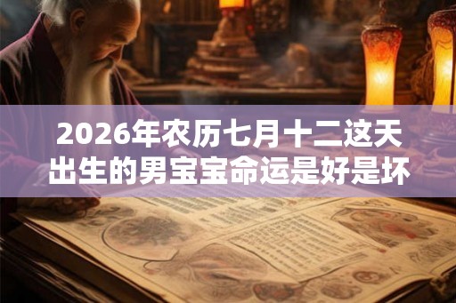 2026年农历七月十二这天出生的男宝宝命运是好是坏