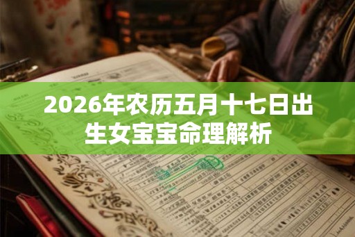 2026年农历五月十七日出生女宝宝命理解析