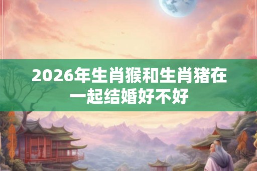 2026年生肖猴和生肖猪在一起结婚好不好