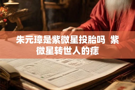 朱元璋是紫微星投胎吗  紫微星转世人的痣