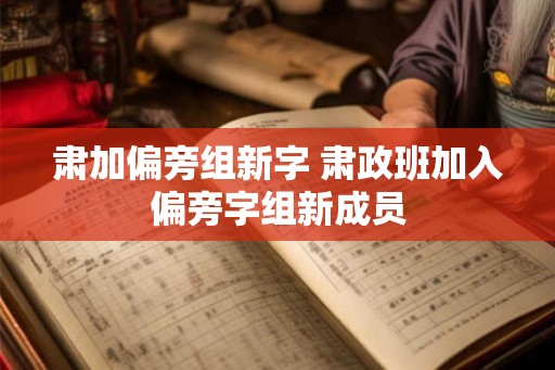 肃加偏旁组新字 肃政班加入偏旁字组新成员