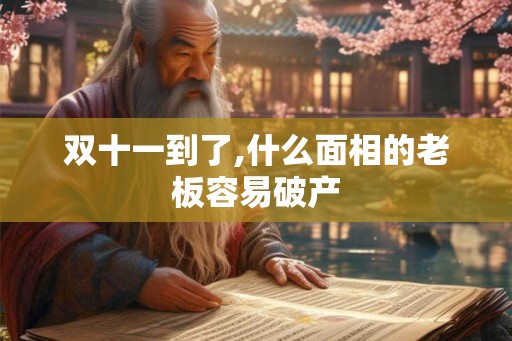 双十一到了,什么面相的老板容易破产