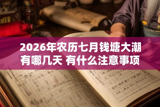 2026年农历七月钱塘大潮有哪几天 有什么注意事项