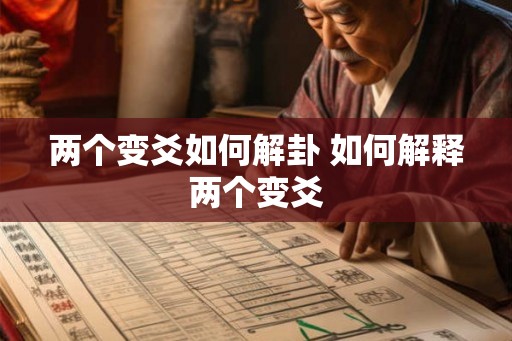 两个变爻如何解卦 如何解释两个变爻