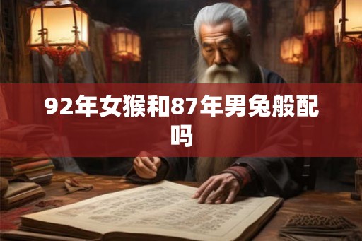 92年女猴和87年男兔般配吗 92年女猴和87年男兔般配吗