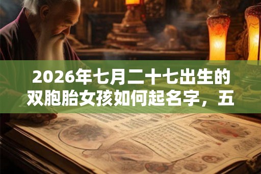 2026年七月二十七出生的双胞胎女孩如何起名字，五行属什么