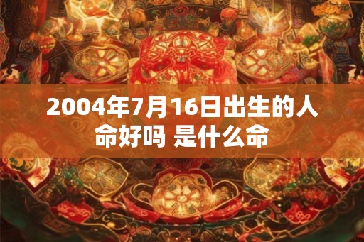 2004年7月16日出生的人命好吗 是什么命